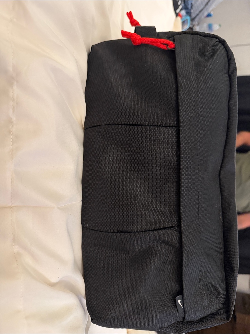 Nike Black Travel Organizer Pouch with Red Zip Pulls